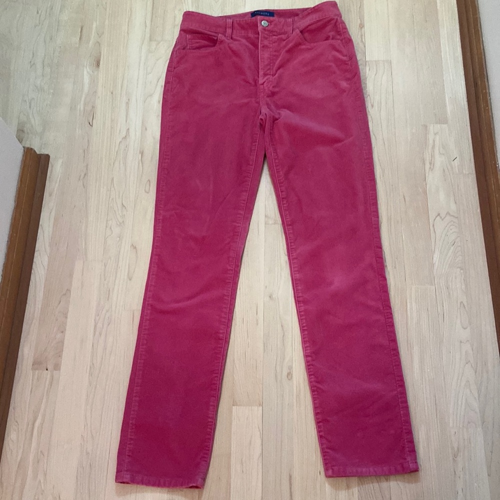 Talbots pink velvet pants sz 6